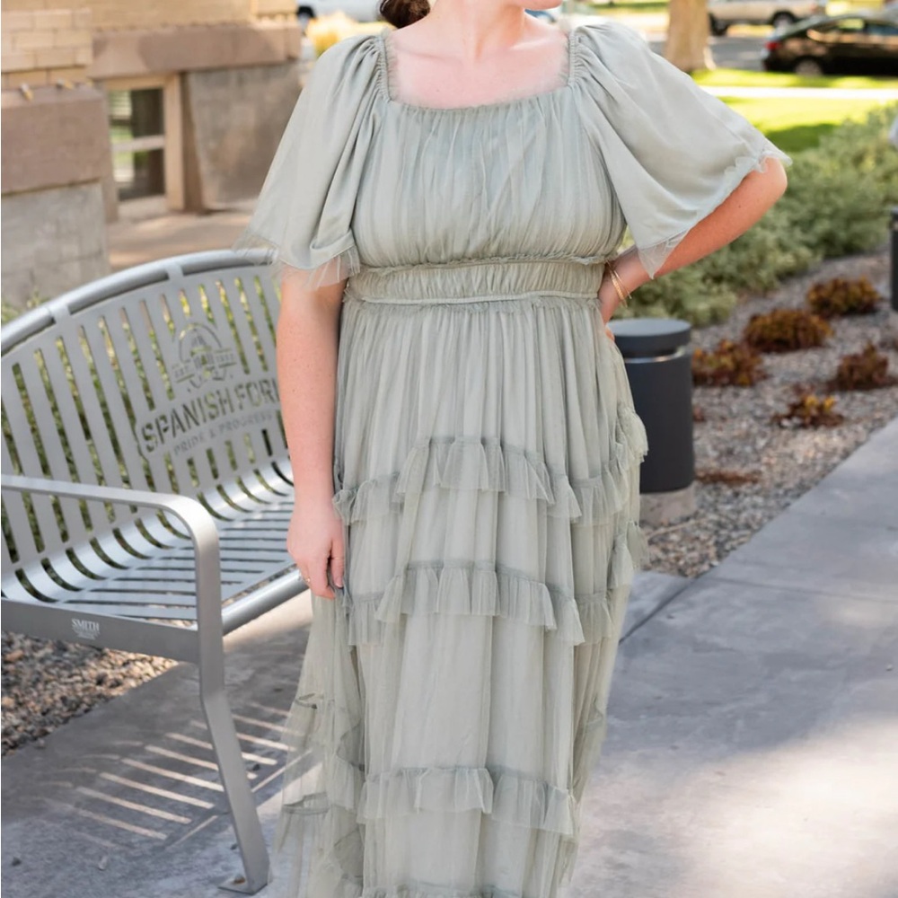 Sage Green maxi Dress
